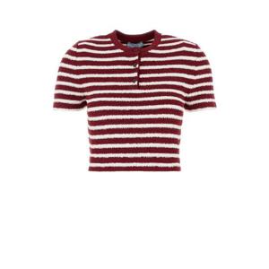 프라다   반팔 티셔츠 FW25 P24N2TSOOO16VI F038I 5816217 Stripped