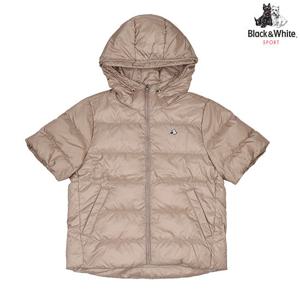 [블랙앤화이트]여성 경량 반팔 다운 점퍼 1005LBWP_BEIGE
