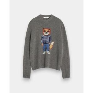 메종키츠네 스웨터 PM00806KH0002 H170 Dark grey melange