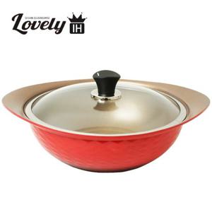 퀸센스 러블리 세라믹 파티웍 28cm (인덕션겸용) 인덕션냄비 퀸센스냄비 IH냄비 양수냄비 세리믹냄비