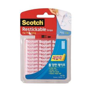 3M 재접착폼양면테이프 R101(25.4x76.2mm 6개입)