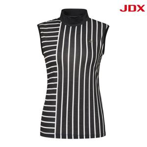 [JDX] 여성 뒷트임 변형 스트라이프 슬리브리스(X2TSU6574BK)