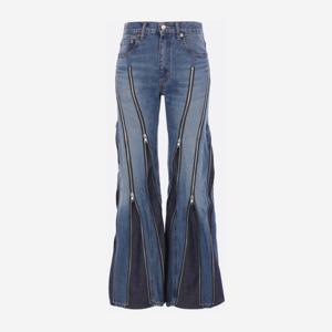 준야와타나베 어시메트릭 지퍼 데님 진 JPP202W25 1INDIGO