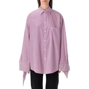 발렌시아가 반팔 티셔츠 852322TGM02 5075 PLUM