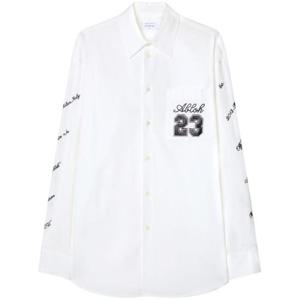 오프화이트 긴팔 셔츠 OMGE004S24FAB002 0110 White