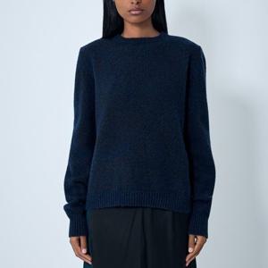 25 FW 메종 마르지엘라 크루넥 멜란지 울 블랜드 스웨터 네이비 S51HL0026 M13154 002F