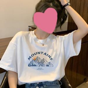 [에이치플러스몰]프린팅 면 100 박스티 JSC 24062202 봄옷 데이트룩 여름옷 가을옷 나들이룩 여성의류