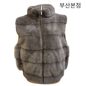 [엠씨]통 밍크 배색 구스패딩조끼M54F055