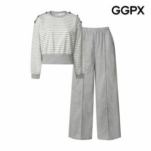 [GGPX] 견장 스트라이프 맨투맨 투피스 (GP9ST023F)