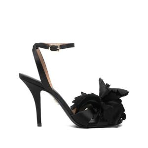 25 FW 페라가모 FERRAGAMO GHILLY 95 T LEATHER FABRIC FLOWER HIGH HEEL SANDAL 01K870GHILLY TP443218060