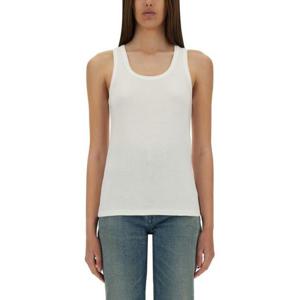 생로랑 반팔 티셔츠 824583 YB2MH9000 WHITE