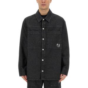 메종키츠네 긴팔 셔츠 LM00408WW0081 WASHED BLACK