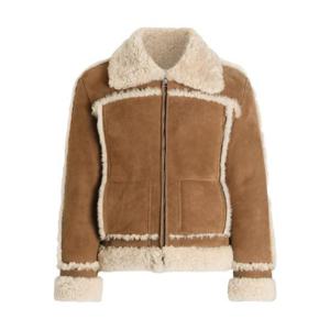 돌체앤가바나 가죽 자켓 G9BQNL FUP91 M0453 BROWN WHITE