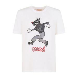 마르니 반팔 티셔츠 USCY45 HUMU0198EP PRW01 WHITE
