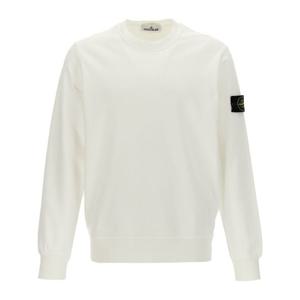 스톤아일랜드 로고 배지 슬리브 리브 크루넥 맨투맨 K2S1561000