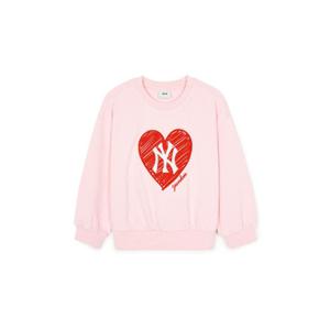 MLB키즈긴팔티 GQC 7FMTH0344-50PKL 하트 여아 크레용 맨투맨 뉴욕양키스