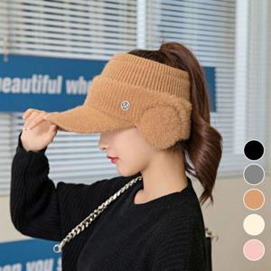 모던 캐주얼 귀마개 니트캡 ELM-088 겨울모자 겨울썬캡 귀도리모자 니트캡 니트썬캡 인조퍼모자 페이크퍼모자 밍크털모자 방울모자 털모자