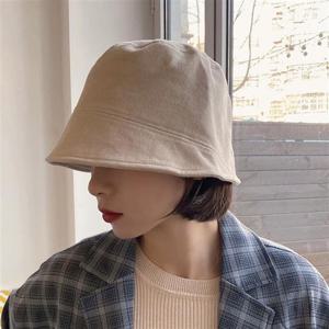 심플 모던 버킷햇 사계절 데일리 벙거지 무지 챙모자 여성모자