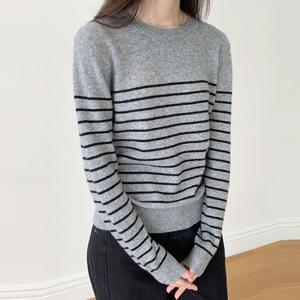 [헤레이스](울100%)제임스 단가라 니트_YMSH25FW149