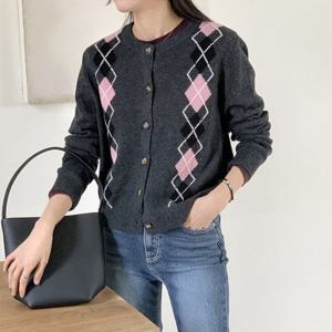 [헤레이스]울 아가일 가디건_YMSH25FW183
