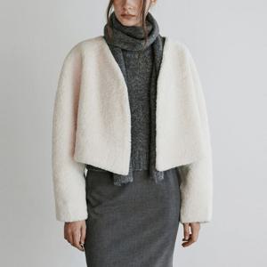 [헤레이스]노카라 퍼 무스탕 자켓_YMSH25FW165