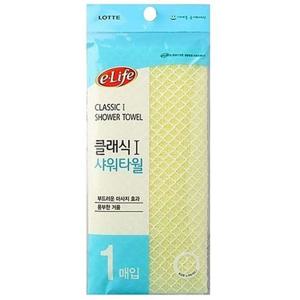 롯데 클래식 샤워 타월 1p 샤워타올 목욕타월 샤워볼 때타올 때밀이