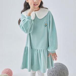 [스파오]탈착카라 퍼 벨벳 원피스 (SPOMB4TKG3-T)