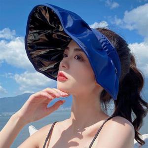 썬캡모자 폴딩선캡 자외선차단 머리띠 넓은여성썬캡