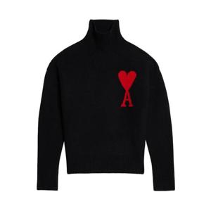 AMI Paris 아미 드 꾀흐 울 터틀넥 스웨터 BFUKS402018