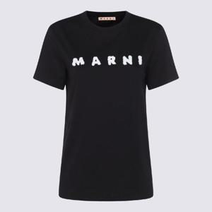 마르니   반팔 티셔츠 FW25 THJE0293P8USCX42SLN99 5678256 Black