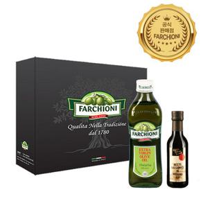 [추석선물세트/명절선물세트]파르키오니 엑스트라버진 올리브유500ml 1병+발사믹식초250ml 1병 (선물세트)