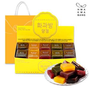 [화과방] 큐빅양갱 30개입(+쇼핑백) / 간식 양갱 선물세트 명절 5가지맛
