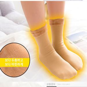 융털기모양말 방한 융털 발목스타킹 겨울양말 삭스 보온버선 양