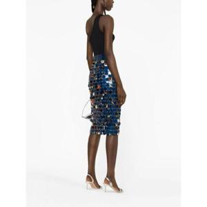 파코라반 미디 스커트 23FIJU412PS0133 M419 NAVY BRIGHT ORANGE