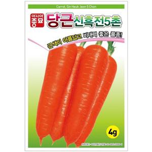 아시아종묘 씨앗 당근 신흑전5촌 4g