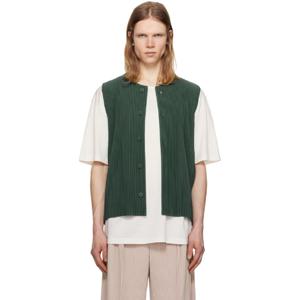 25 FW Homme Plisse Issey Miyake 남성 그린 플리츠 1 베스트 251729M185005