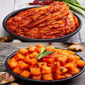 Fresh 우수상김치 솜씨가 김치 혼합세트 행사 총10kg (포기김치 5kg+깍두기 5kg)