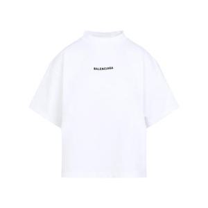 발렌시아가 반팔 티셔츠 818431TPVK1 9040 WHITE