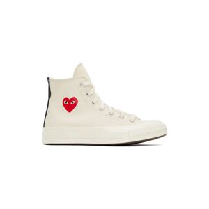꼼데가르송 스니커즈 오프 화이트 Converse 척 70 OG 싱글 하트 스니커즈 242246F127001