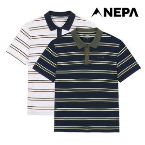 네파 남성 멀티 스트라이프 피케 반팔 폴로티셔츠 7L35268