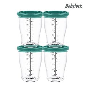 [베베락]엘파 이유식 밀폐용기 280ml 민트그린(4P)