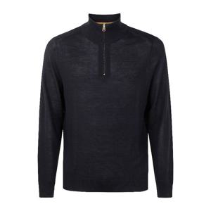 폴스미스 블랙 집업 넥 리브 칼라 스웨터 M1R239ZP02093 79