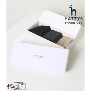 [헤지스] HISS5E220BK_여성 블랙 퍼피자수 면 단목양말3종세트