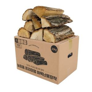 늘피움 프리미엄 화목난로장작 20kg 벽난로 절단목 쪼갬목 참나무 땔감