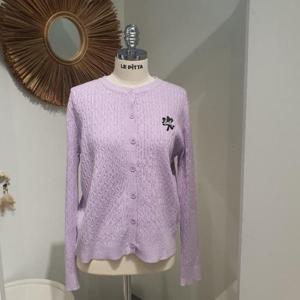 르피타 HC06 크로버 꽈베기 가디건(바이올렛) L253BKT953