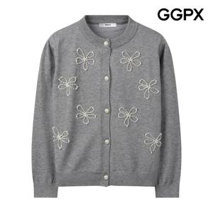 [지지피엑스]진주 플라워 니트 가디건 GP9KG013F