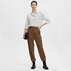 샵앤) 여성 카라넥 스트라이프 캐주얼 긴팔 남방 셔츠 NTT-WBL-20805-아이보리