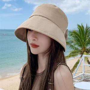 (헨리제이에스)자외선차단 리본버킷햇 양면벙거지모자 리본버킷햇