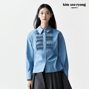 김서룡 시그니처 25FW 어텀 코튼100 핀턱 웨이브 셔츠 1종