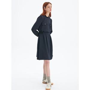 올리브데올리브 (OW4SO160) 하이넥디테일 밴딩플레어원피스 OLIVE  DES  OLIVE
